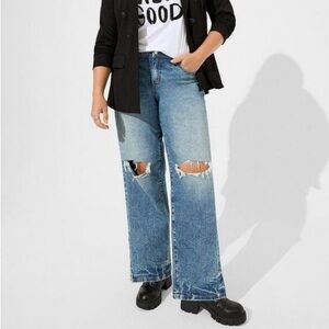 Torrid wide leg vintage mid-rise jeans